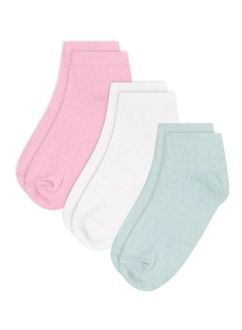 Petit Bateau Pack of 3 pairs of children's heart-patterned cotton socks